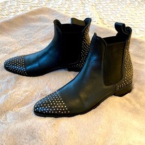 Cartel black leather booties size 7